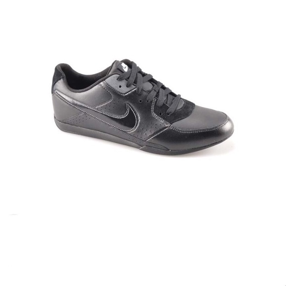 Black Leather Men's Sneakers, Nike Trickster, 42